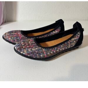 Bernie Mev Women's US Size 8 (EU 39) Pastel Hazel Slip-On Woven Ballet Flats